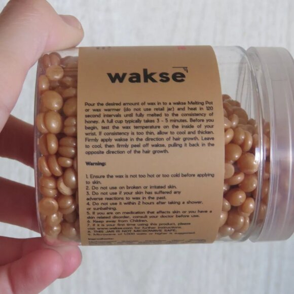 Wakse Hard Wax Beans Melting Pot Applicator Face & Body Caramel Brulee NEW - Picture 5 of 10